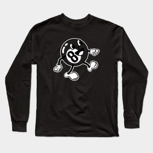 Billiard Ball Cartoon 8Ball Long Sleeve T-Shirt